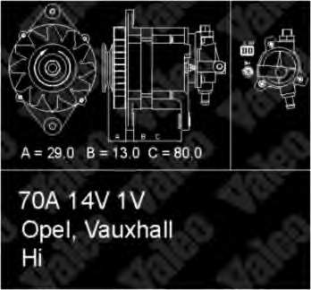 6204046 Opel gerador