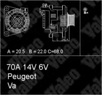 57054U Peugeot/Citroen gerador