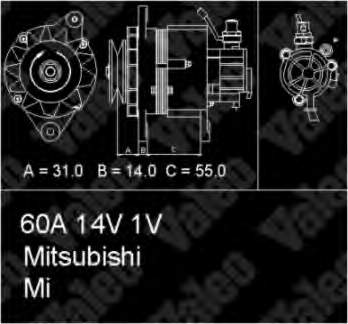 MD102865 Mitsubishi gerador