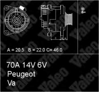 57054H Peugeot/Citroen gerador