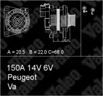 CA1553IR Peugeot/Citroen gerador