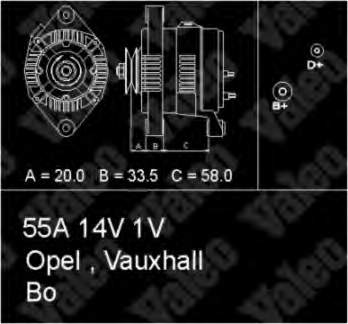 6204088 Opel gerador