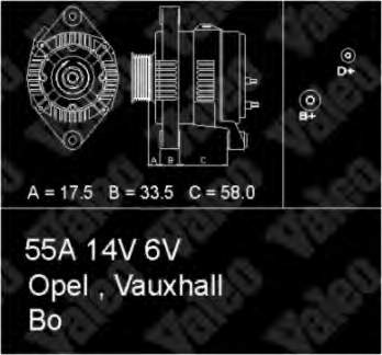 6204016 Opel gerador