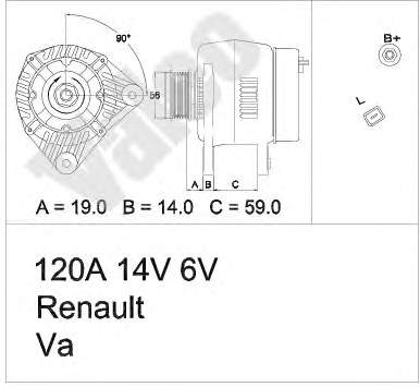 7711134758 Renault (RVI) gerador