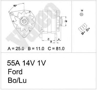 R86AX10300AB Ford gerador