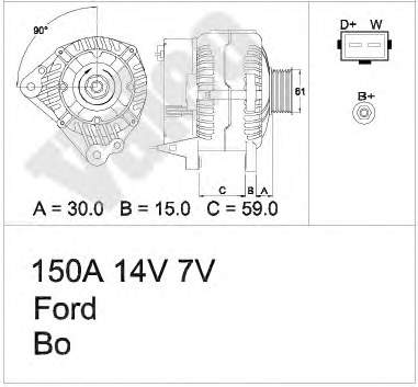 7361233 Ford gerador