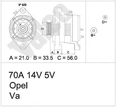 6204123 Opel gerador