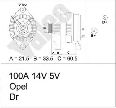 124415002 Opel gerador