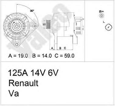 7711134329 Renault (RVI) gerador