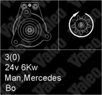 A 004 151 61 01 Mercedes motor de arranco