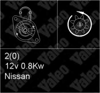 Motor de arranco para Nissan Sunny (B11)