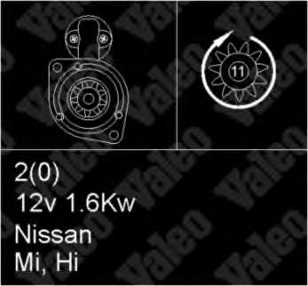 Motor de arranco para Nissan Vanette (C120)
