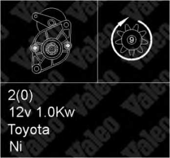 2810063050 Toyota motor de arranco
