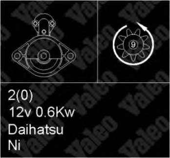 Motor de arranco para Daihatsu Charade (G10)