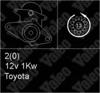 2810062010 Toyota motor de arranco