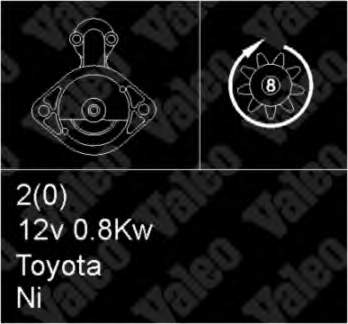 2810011010 Toyota motor de arranco