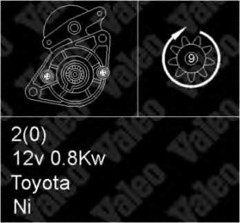 Motor de arranco para Toyota Carina (T15)