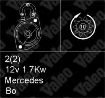 Motor de arranco para Mercedes S (W126)
