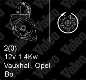 6202047 Opel motor de arranco