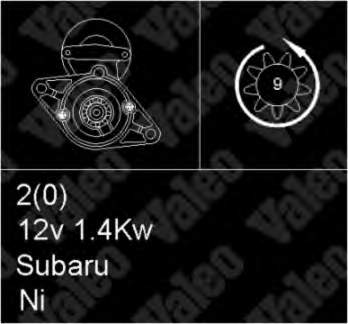 Motor de arranco para Subaru Leone 