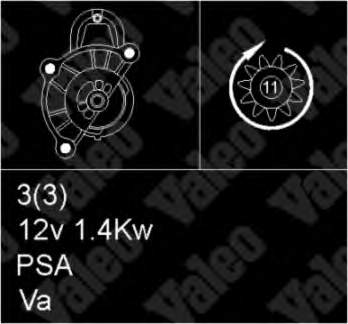 455928 VALEO motor de arranco