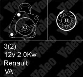 7711134603 Renault (RVI) motor de arranco