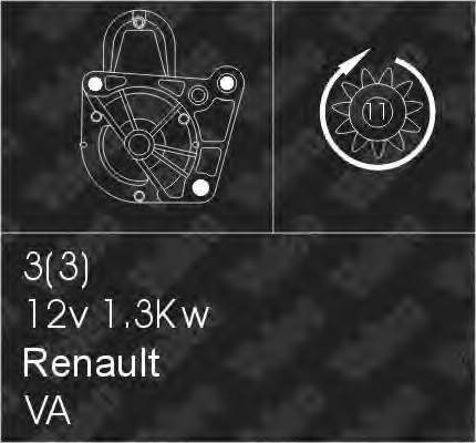 D6RA105 Renault (RVI) motor de arranco