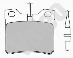 1617253380 Peugeot/Citroen sapatas do freio traseiras de disco