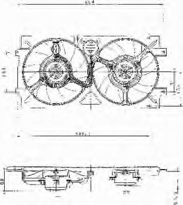 85800 Nissens ventilador elétrico de esfriamento montado (motor + roda de aletas direito)