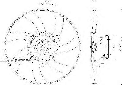 330081 ACR ventilador elétrico de esfriamento montado (motor + roda de aletas)