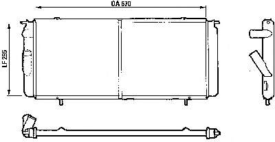 Радиатор охлаждения двигателя 7700776694 Renault (RVI)