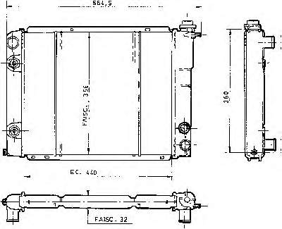 Radiador de esfriamento de motor 63722 Nissens