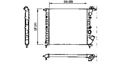 7701047887 Renault (RVI) radiador de esfriamento de motor