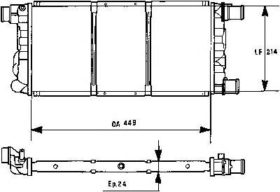 0046414207 Fiat/Alfa/Lancia radiador de esfriamento de motor