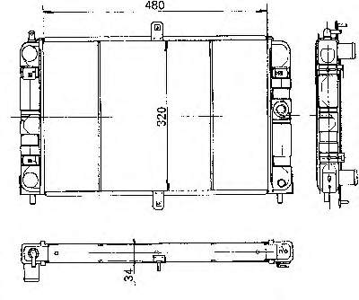 21081301012 Lada radiador de esfriamento de motor