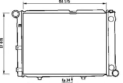 CR284000S Mahle Original radiador de esfriamento de motor