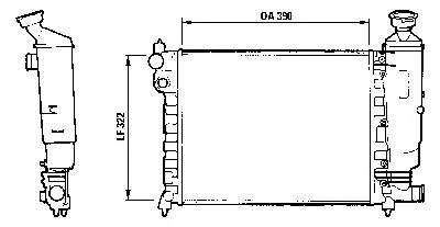 1301C6 Peugeot/Citroen radiador de esfriamento de motor