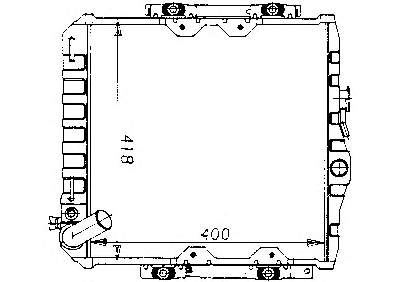 Радиатор охлаждения двигателя MB222074 Mitsubishi