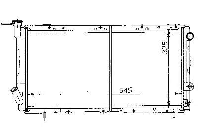 Radiador de esfriamento de motor 64089 Nissens