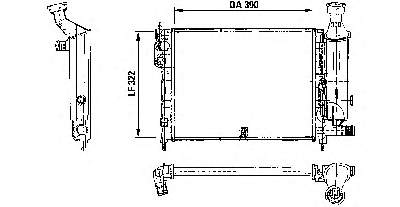 96082120 Peugeot/Citroen radiador de esfriamento de motor