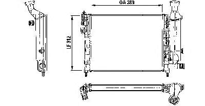 Radiador de esfriamento de motor 730492 VALEO