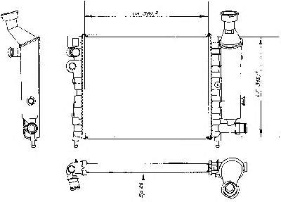 96140587 Peugeot/Citroen radiador de esfriamento de motor