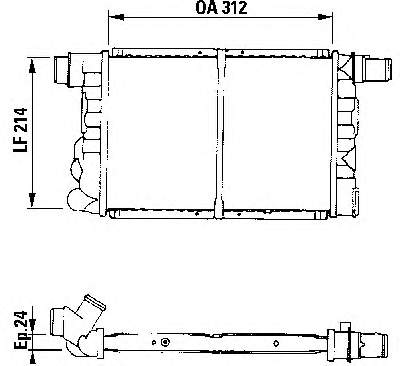 7703429 Fiat/Alfa/Lancia radiador de esfriamento de motor