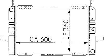 Radiador de esfriamento de motor 50107 NRF