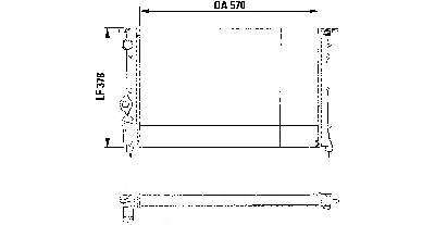 7701352037 Renault (RVI) radiador de esfriamento de motor