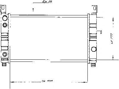 1661641 Ford radiador de esfriamento de motor