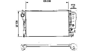 1301JQ Peugeot/Citroen radiador de esfriamento de motor