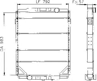 Radiador de esfriamento de motor 635200 Diesel Technic