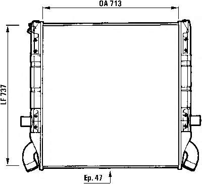 Radiador de esfriamento de motor 111040 Diesel Technic