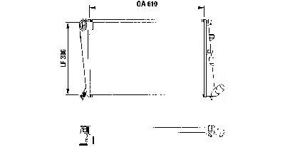 Radiador de esfriamento de motor para Citroen Xantia (X1)